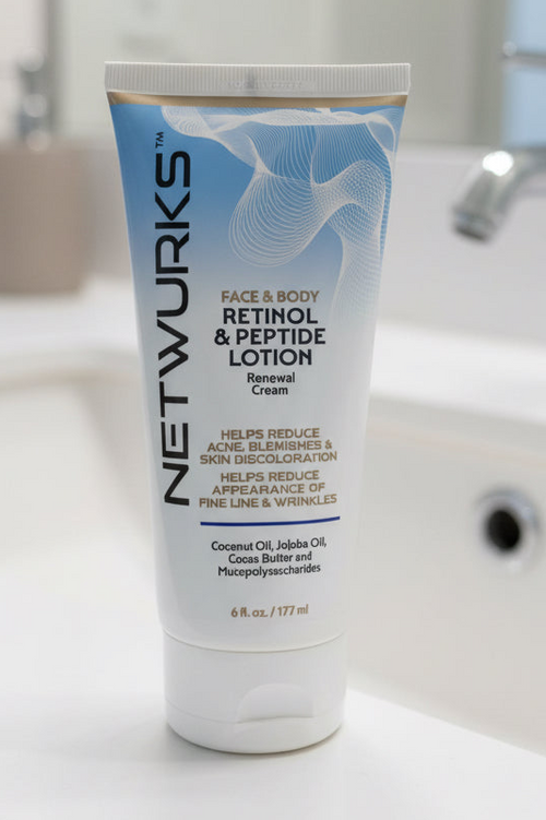 Netwurks , Face and Body Retinol & Peptide Lotion , Renewal Cream